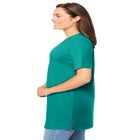 Perfect Short-Sleeve Shirred V-neck Tunic image number null