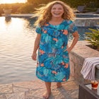 Short Print Shirred Lounger image number 0