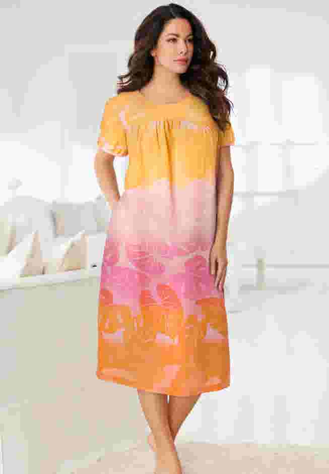 Short Print Shirred Lounger image number 4