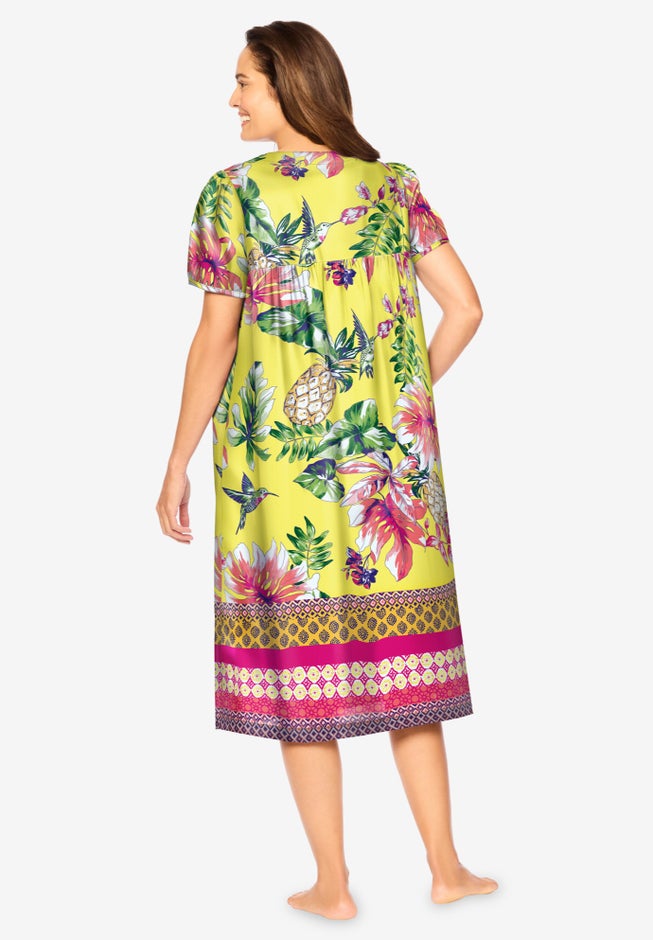 Short Print Shirred Lounger image number 1