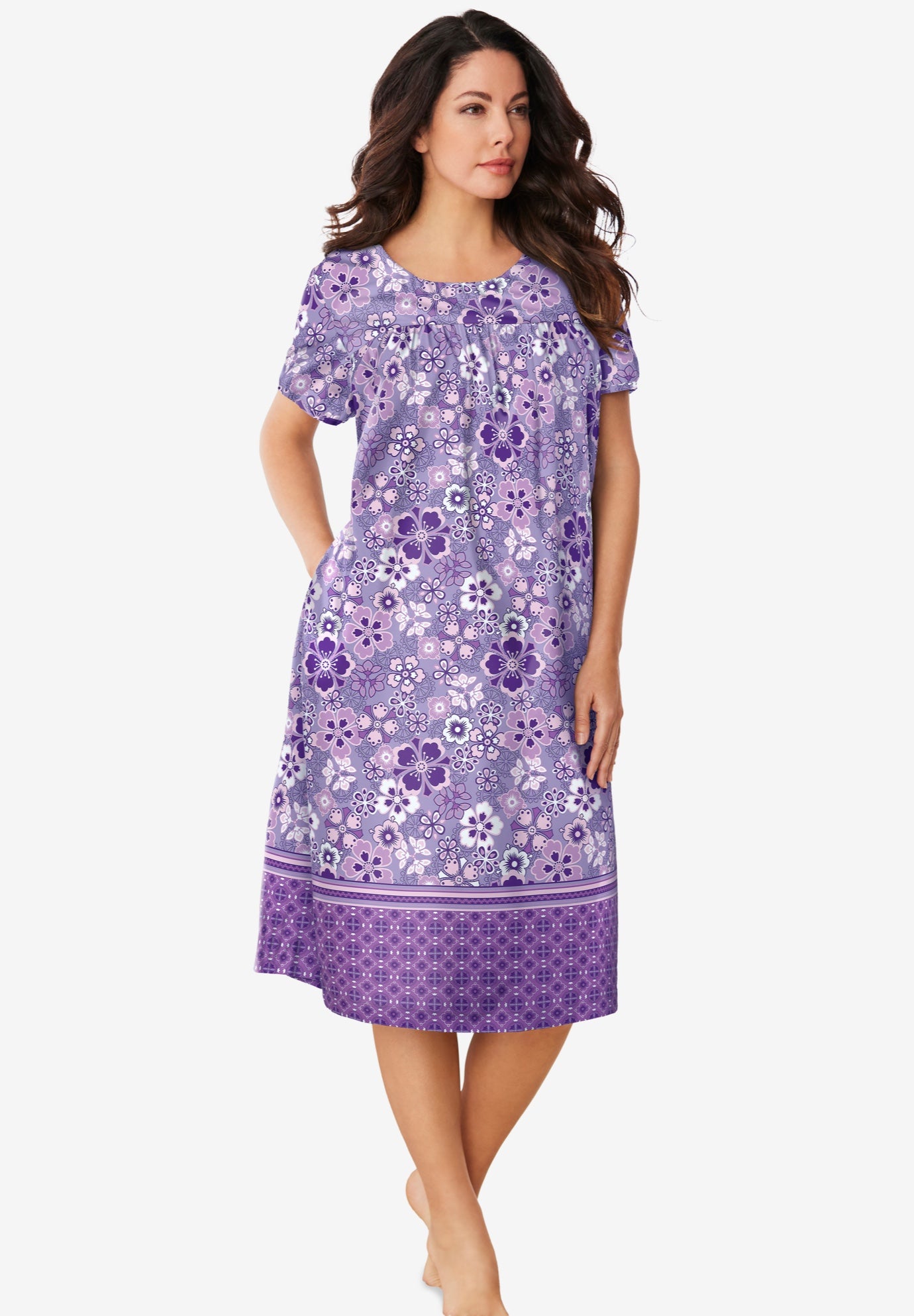 Short Print Shirred Lounger image number 0