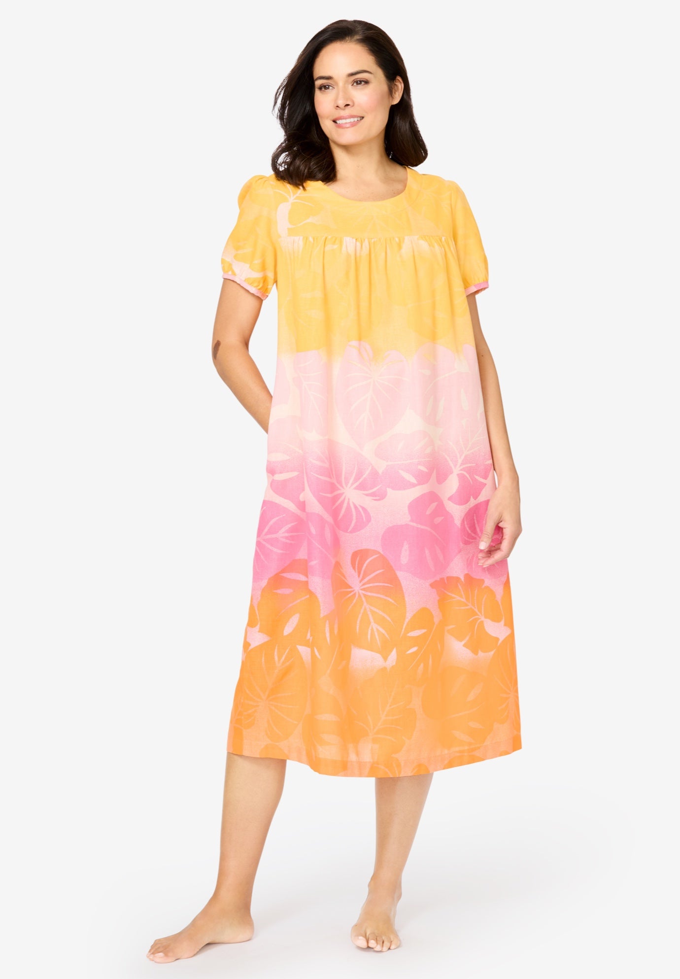 Short Print Shirred Lounger image number 0