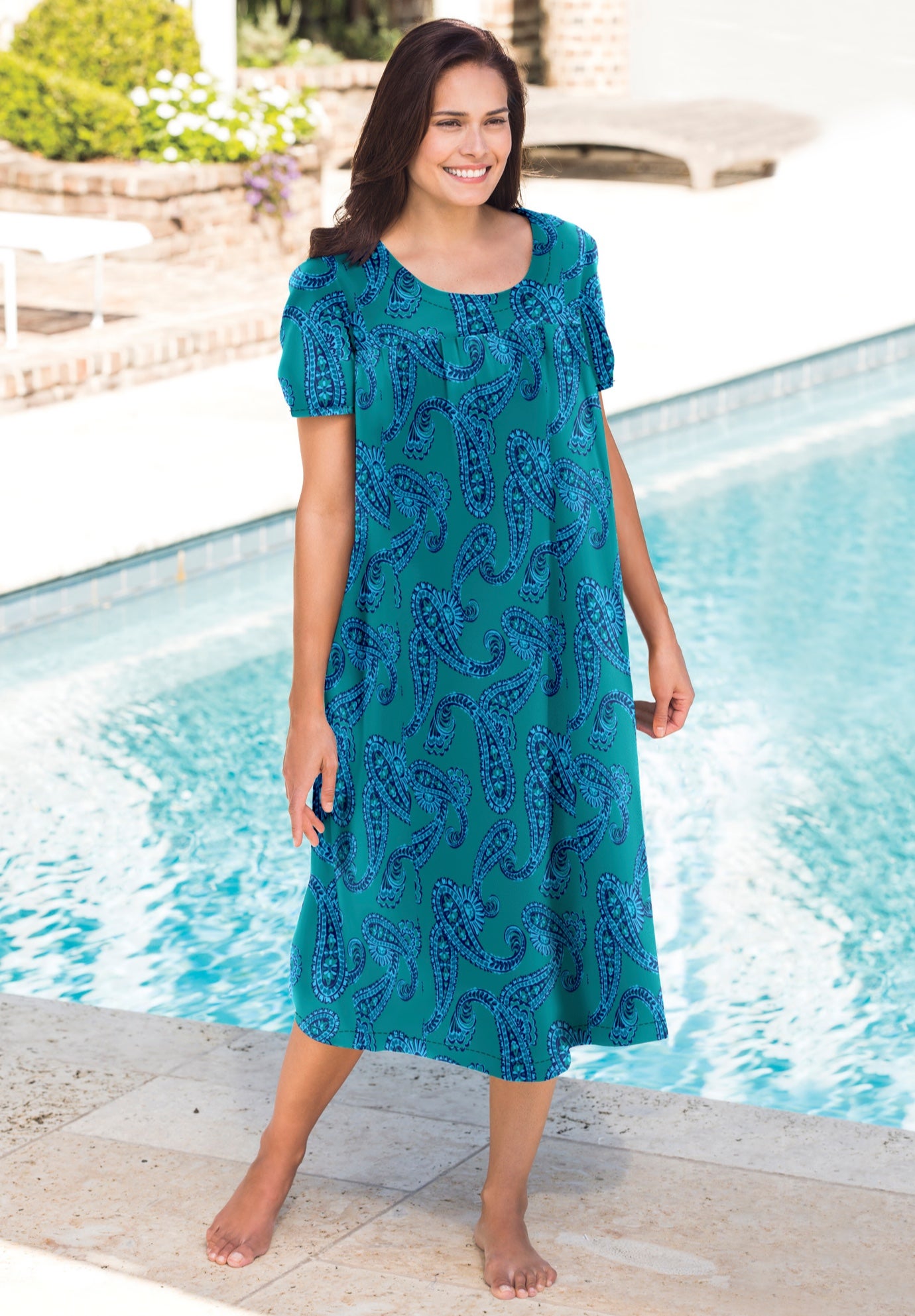 Short Print Shirred Lounger image number 0