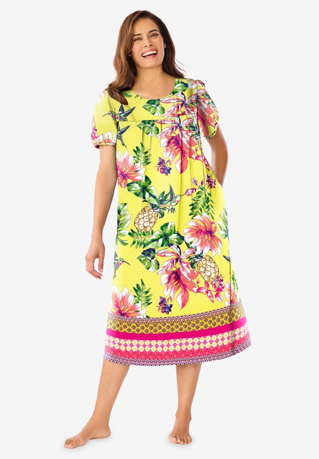 Short Print Shirred Lounger image number 0