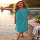 Short Print Shirred Lounger image number 0