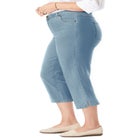 Stretch Denim Five-Pocket Capri Jeans image number null