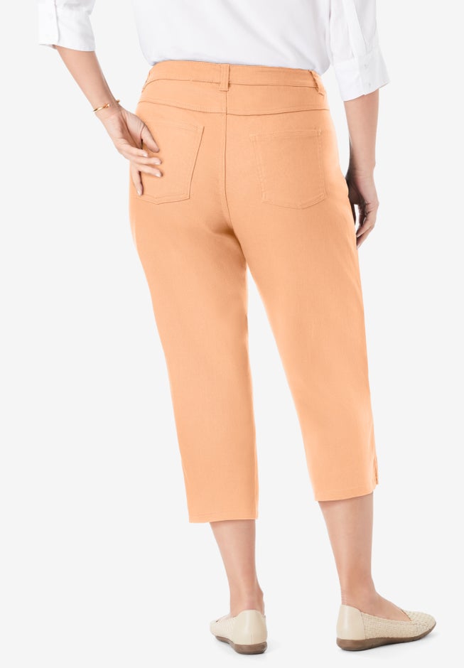 Stretch Denim Five-Pocket Capri Jeans image number 1