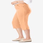 Stretch Denim Five-Pocket Capri Jeans image number null