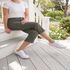 Stretch Denim Five-Pocket Capri Jeans image number null