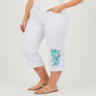 Stretch Denim Five-Pocket Capri Jeans image number null