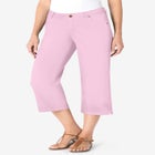 Stretch Denim Five-Pocket Capri Jeans image number null