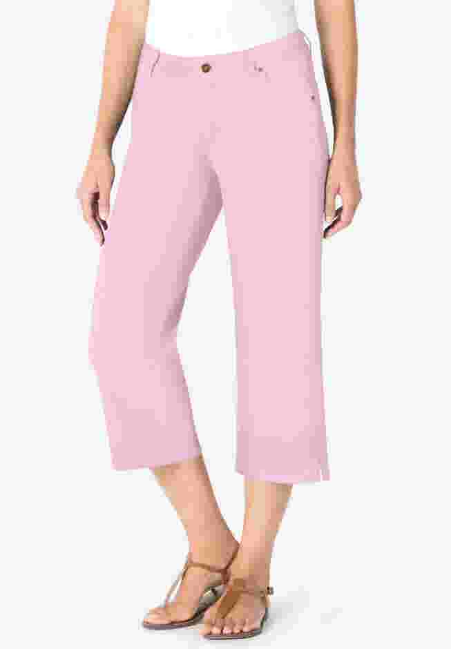 Stretch Denim Five-Pocket Capri Jeans image number 0