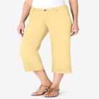 Stretch Denim Five-Pocket Capri Jeans image number null
