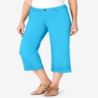 Stretch Denim Five-Pocket Capri Jeans image number null
