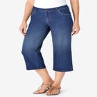 Stretch Denim Five-Pocket Capri Jeans image number null
