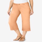 Stretch Denim Five-Pocket Capri Jeans image number null