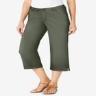 Stretch Denim Five-Pocket Capri Jeans image number null