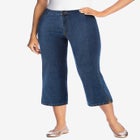 Stretch Denim Five-Pocket Capri Jeans image number null