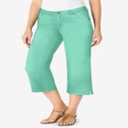 Stretch Denim Five-Pocket Capri Jeans image number null
