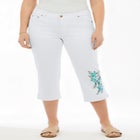 Stretch Denim Five-Pocket Capri Jeans image number null