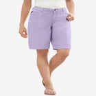 Stretch-Denim Five-Pocket Bermuda Jeans Shorts image number null