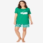 Knit PJ Short Set image number null