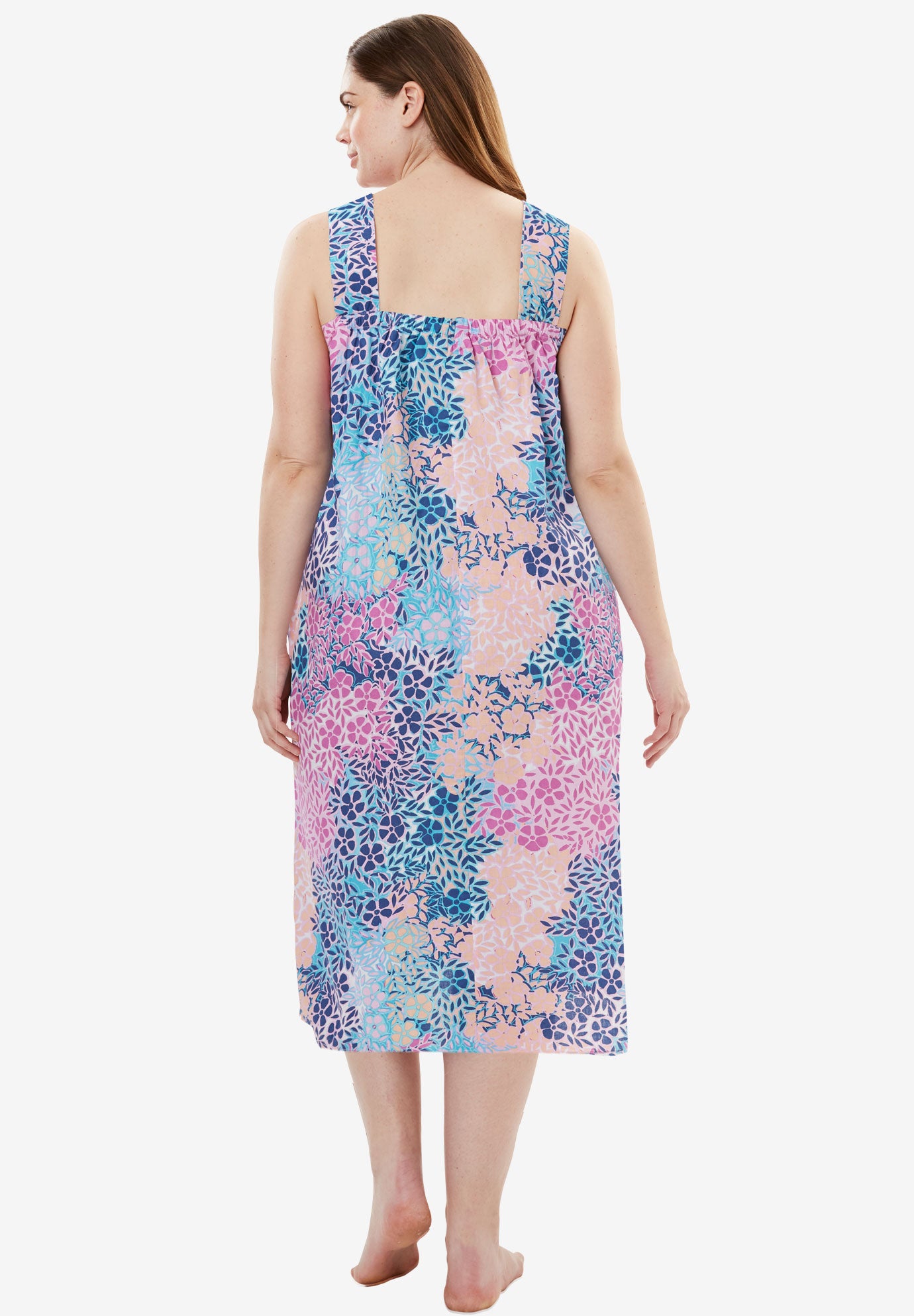 Print Sleeveless Square Neck Lounger image number 1