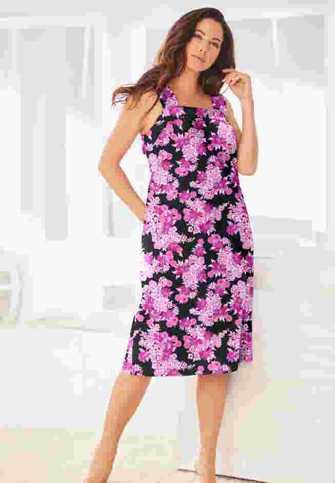 Print Sleeveless Square Neck Lounger image number 4