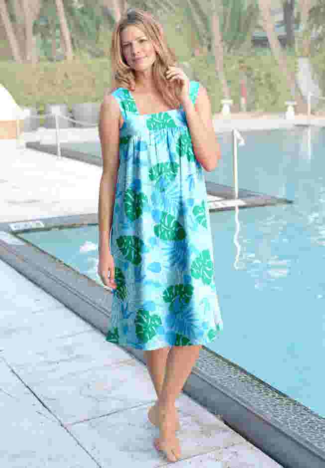 Print Sleeveless Square Neck Lounger image number 6