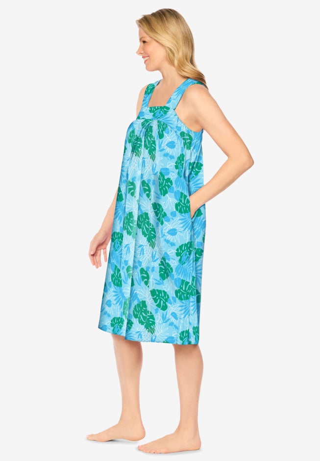 Print Sleeveless Square Neck Lounger image number 2