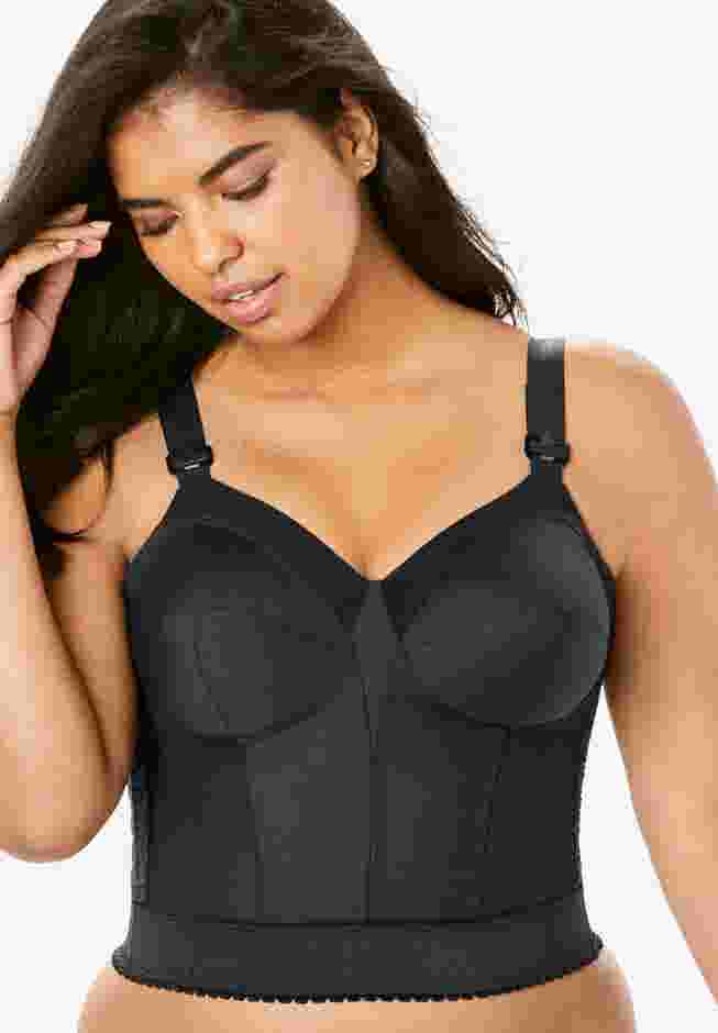 Front-Close Wireless Longline Posture Bra image number 0