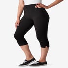 Capri Pull-On Stretch Knit Cotton Spandex Leggings image number 0