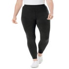 Stretch-Cotton Knit Pull-On Leggings image number null