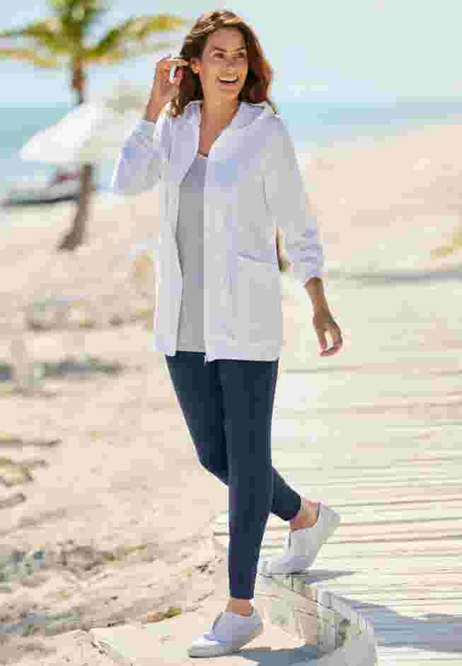 Stretch-Cotton Knit Pull-On Leggings image number 0