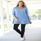 Stretch-Cotton Knit Pull-On Leggings image number null