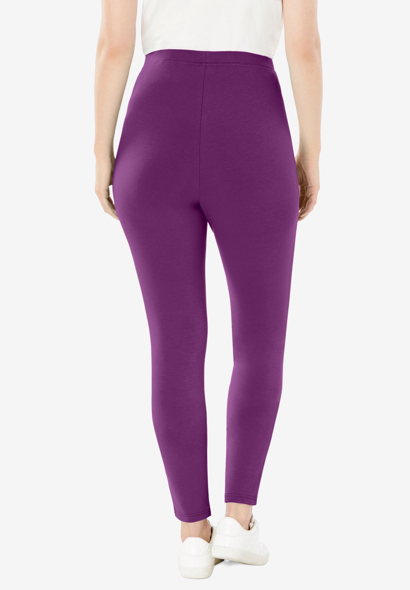 Stretch-Cotton Knit Pull-On Leggings image number 1