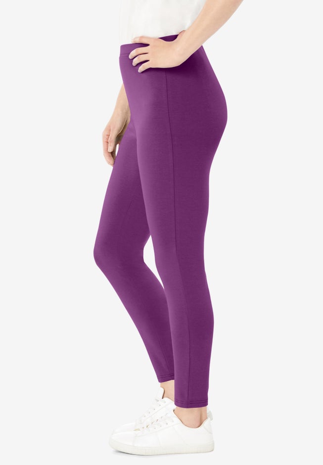 Stretch-Cotton Knit Pull-On Leggings image number 2