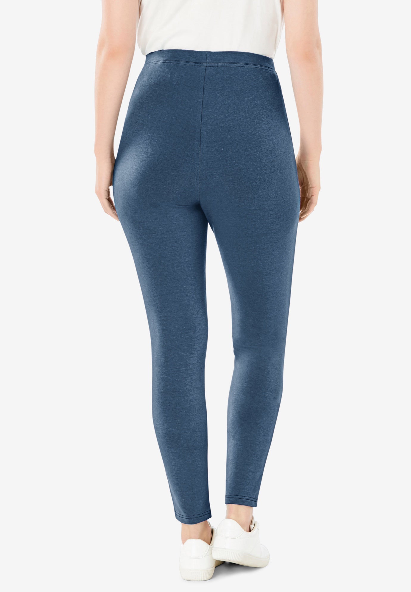 Stretch-Cotton Knit Pull-On Leggings image number 1