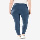 Stretch-Cotton Knit Pull-On Leggings image number null