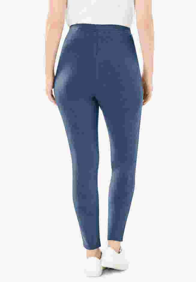 Stretch-Cotton Knit Pull-On Leggings image number 1
