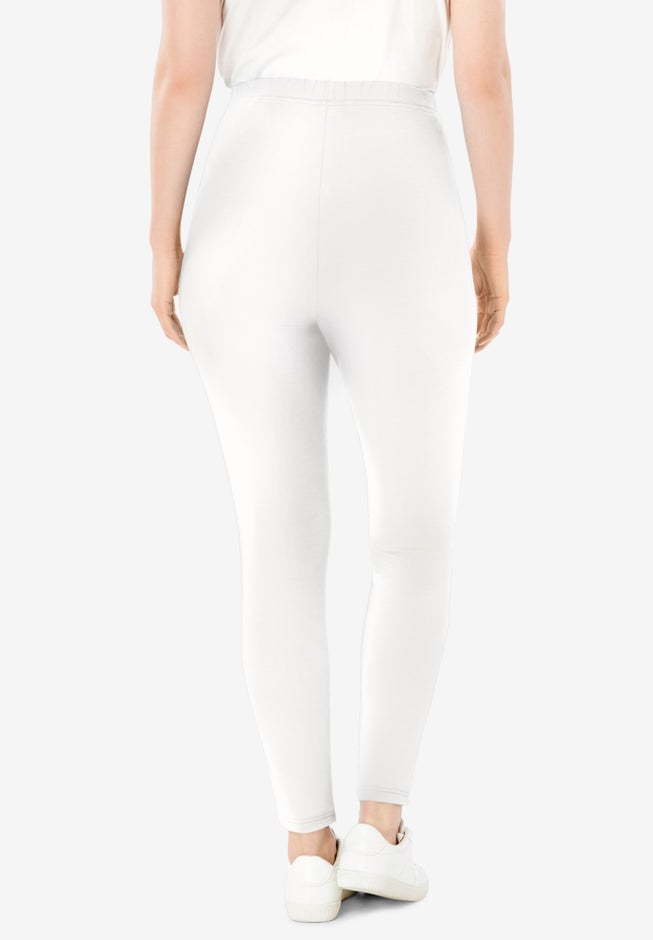Stretch-Cotton Knit Pull-On Leggings image number 1