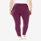 Stretch-Cotton Knit Pull-On Leggings image number null