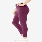 Stretch-Cotton Knit Pull-On Leggings image number null