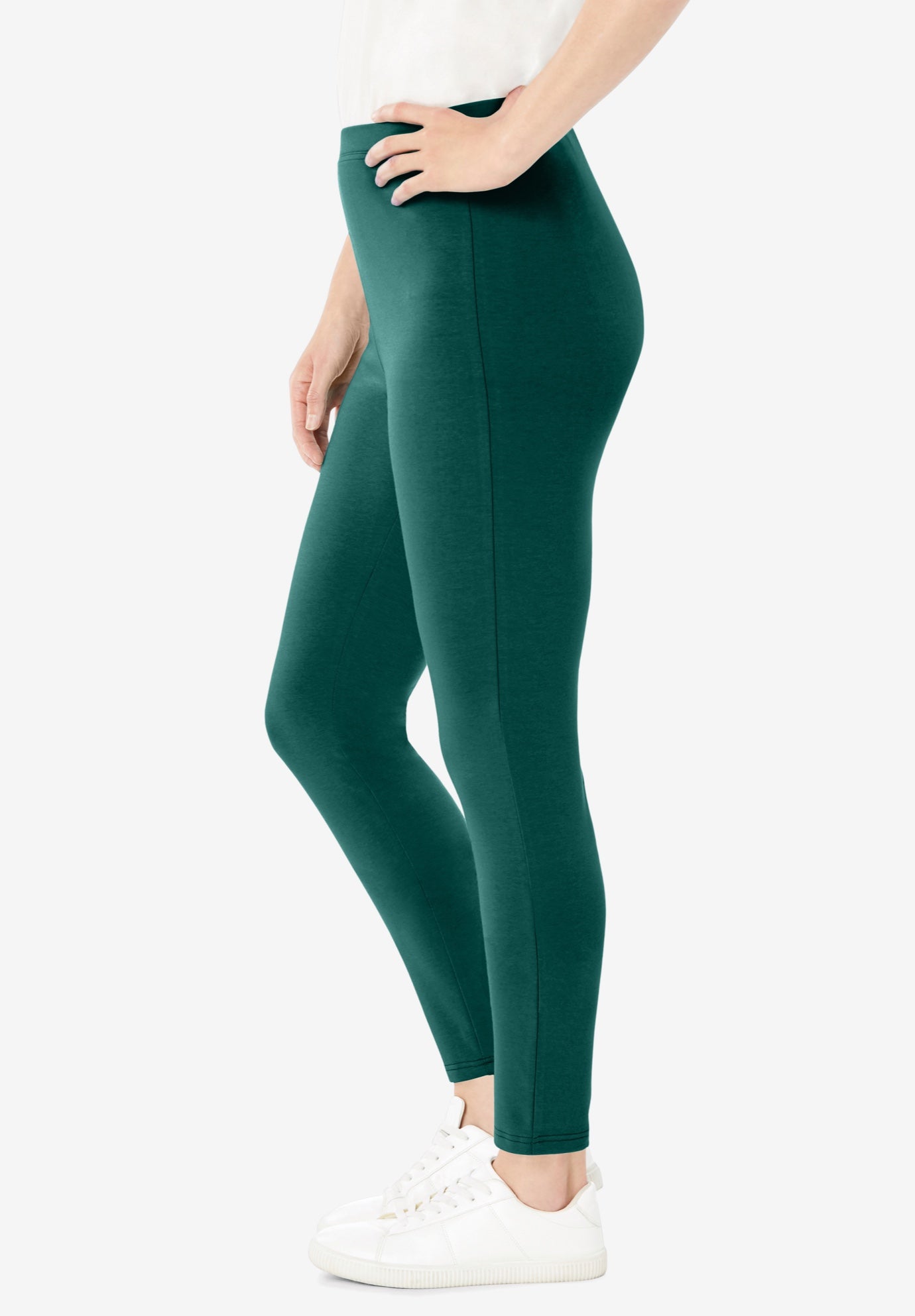 Stretch-Cotton Knit Pull-On Leggings image number 2