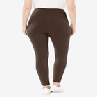 Stretch-Cotton Knit Pull-On Leggings image number null
