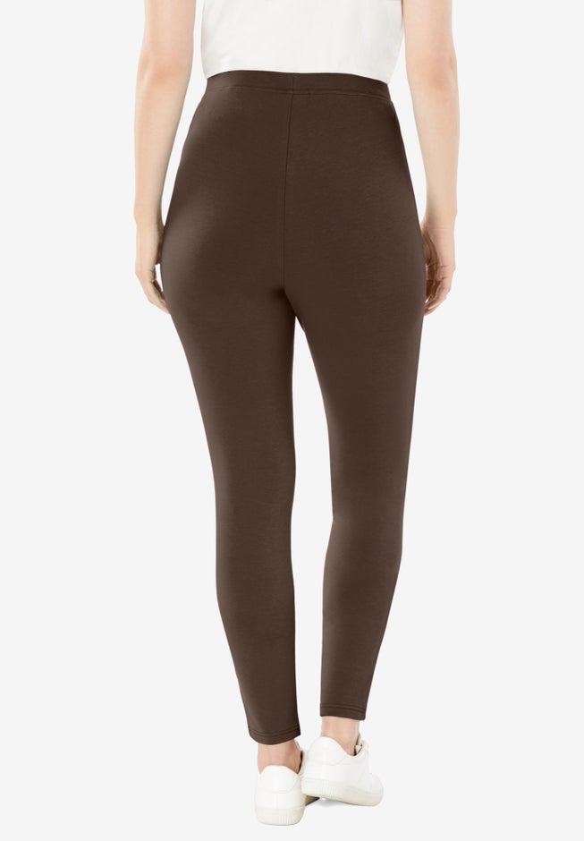 Stretch-Cotton Knit Pull-On Leggings image number 1
