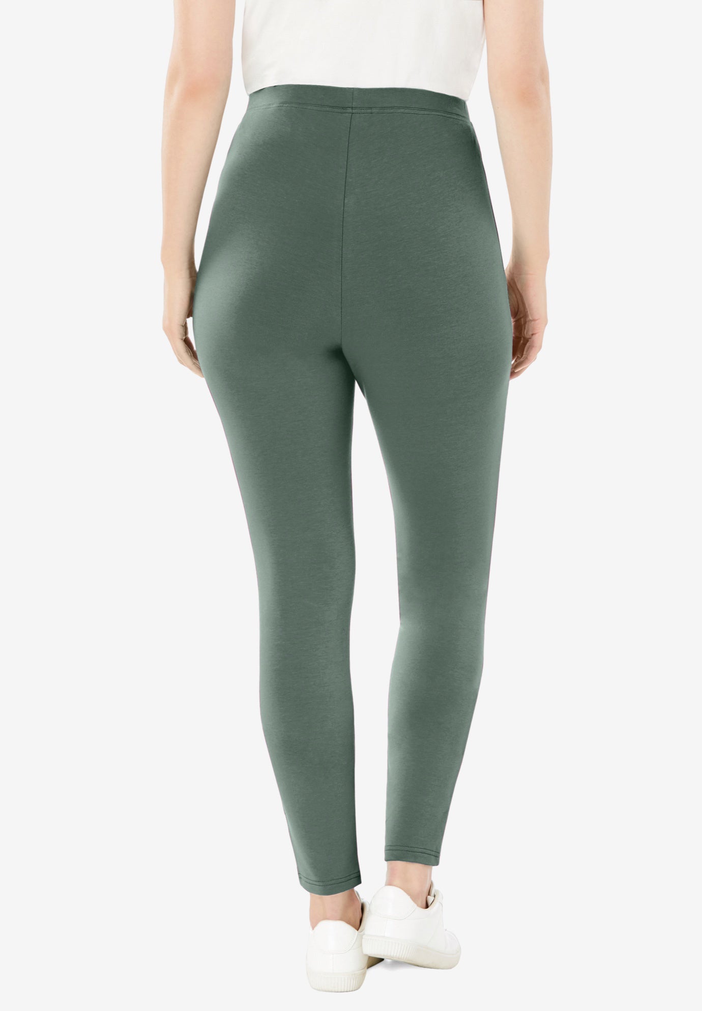 Stretch-Cotton Knit Pull-On Leggings image number 1