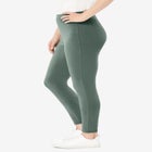 Stretch-Cotton Knit Pull-On Leggings image number null