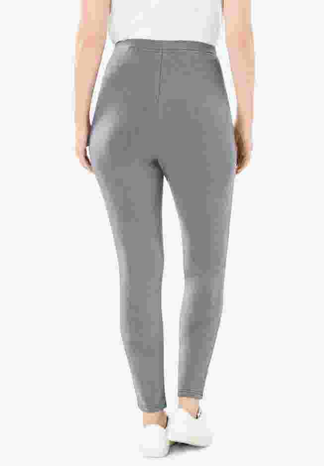 Stretch-Cotton Knit Pull-On Leggings image number 1