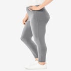 Stretch-Cotton Knit Pull-On Leggings image number null